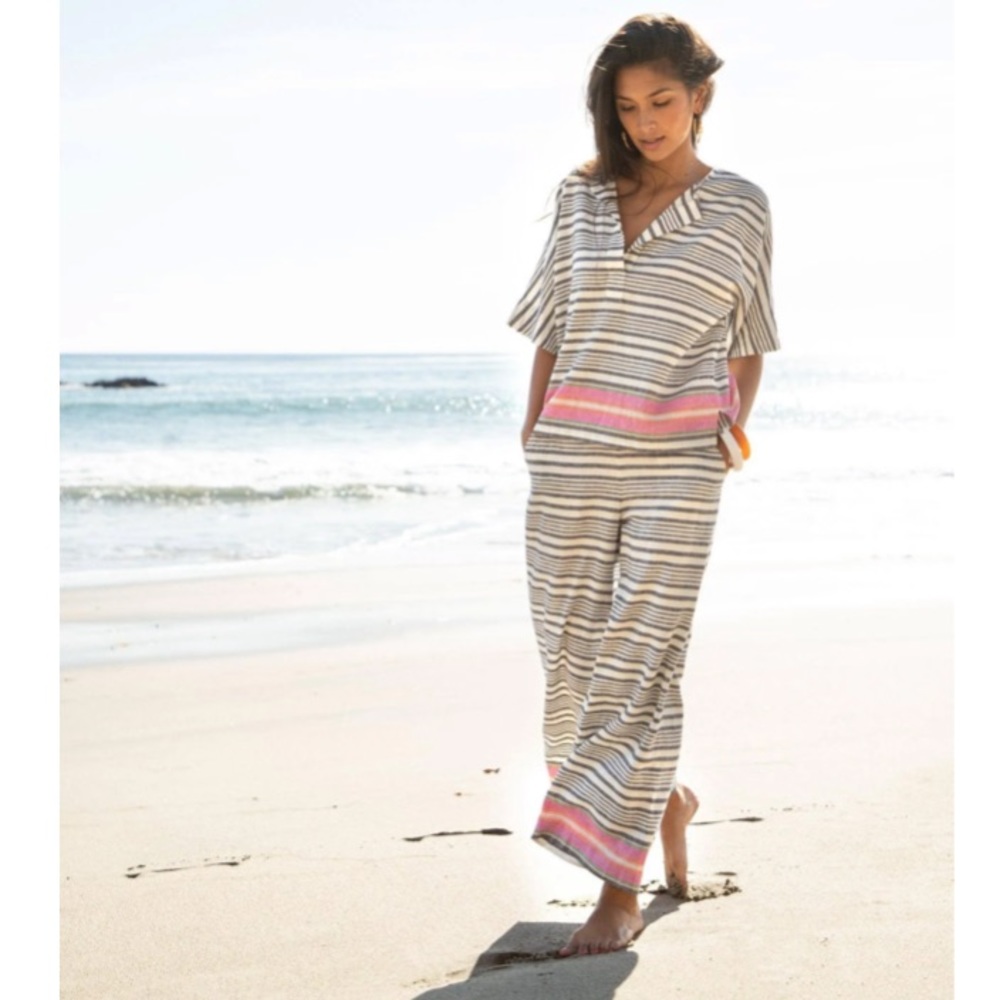 Striped V-Neck Women's Top